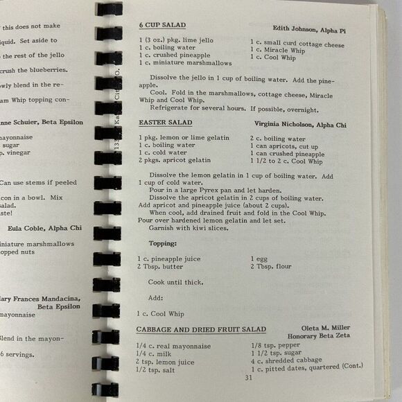 Missouri Alpha Delta Kappa ADK Cookbook Culinary Treasures Women Educators 1988 - Picture 6 of 11